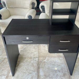 Wengue-colored melamine desk