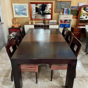 Wooden dining set with 6 chairs