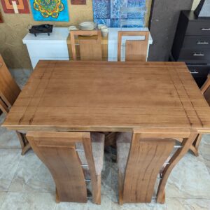 Wooden dining set with 6 chairs