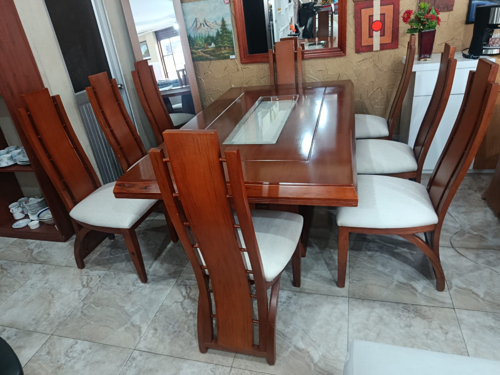 Classic/Modern Dining Set with 8 Chairs - Image 4