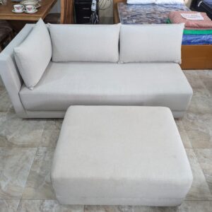 Gray L-shaped sofa set