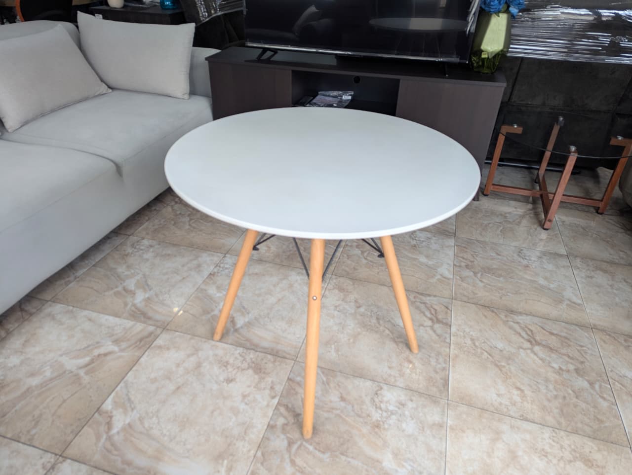 White round table