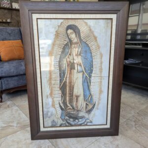 Ceramic wall art of the Virgin of Guadalupe